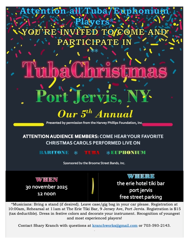 TubaChristmas Port Jervis NY 2025