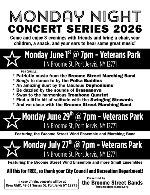 Free Monday Night Concert Series 2026